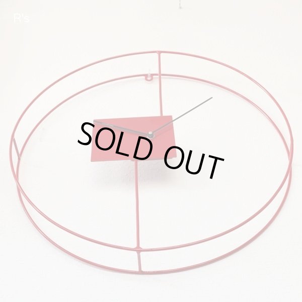 画像4: イタリア　Diamantini&Domeniconi　フレームクロック　掛け時計　赤　ユーズド美品（店407）