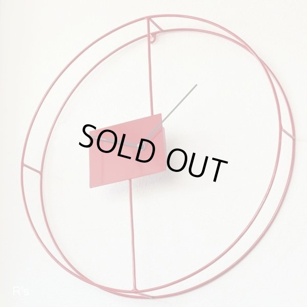 画像2: イタリア　Diamantini&Domeniconi　フレームクロック　掛け時計　赤　ユーズド美品（店407）