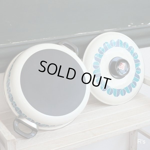 画像7: ノリタケ　Better Living　ホーロー両手平鍋　3.5L　JOY　ブルー柄　未使用品（チ2815）