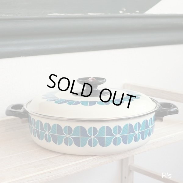 画像2: ノリタケ　Better Living　ホーロー両手平鍋　3.5L　JOY　ブルー柄　未使用品（チ2815）