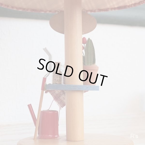 画像8: イシグロ　木製スタンドライト　ムードランプ　GARDEN　タータンチェック　赤　ユーズド品（店737）