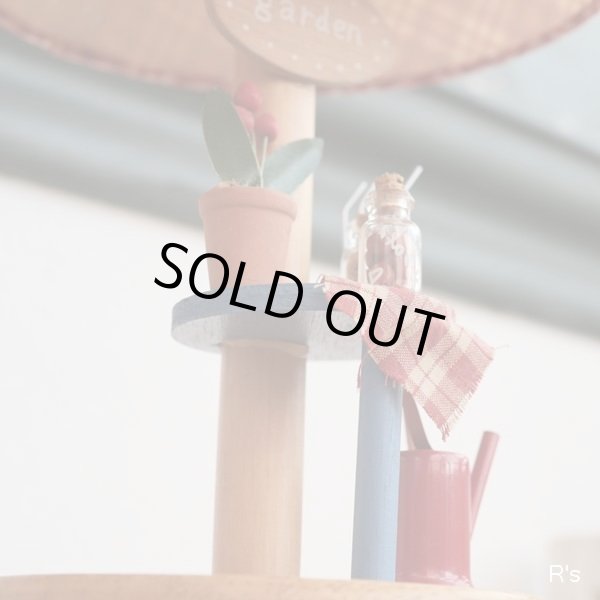 画像7: イシグロ　木製スタンドライト　ムードランプ　GARDEN　タータンチェック　赤　ユーズド品（店737）