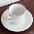 画像3: ノリタケ　ストーンウェア　コーヒーカップ＆ソーサー　白　エンボスライン　未使用品（ス2392）