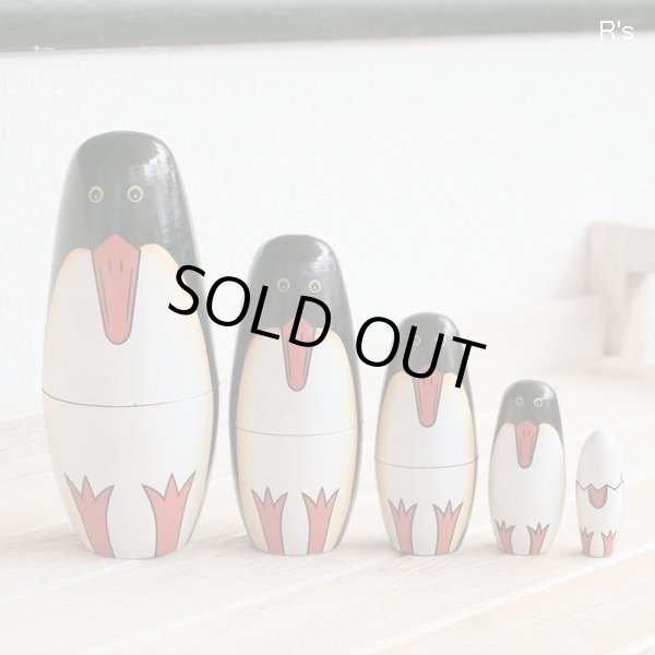 画像2: マトリョーシカ　ペンギン　5ピース　ユーズド品(FF1766)