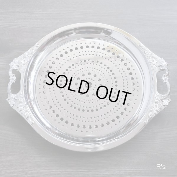 画像2: レトロ　ステンレス　オードブルトレー　水切り付き　未使用品（箱7 4386）