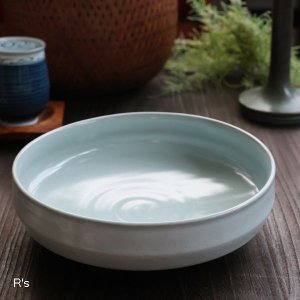 画像: 滝川幸志作　月白菓子器　未使用品　共箱付き（UU4383）