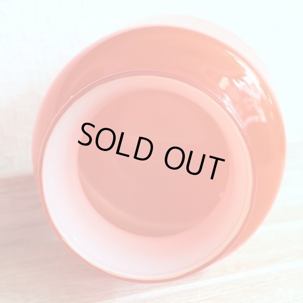 画像5: ADAM＆EVE　アダム＆イブ　たち吉　レトロ　ガラスフラワーベース　オレンジ　ユーズド品(店2585）