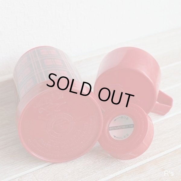 画像6: Aladdin　アラジン　コンパクト水筒　魔法瓶　タータンチェック　赤　ユーズド品（イ2818）