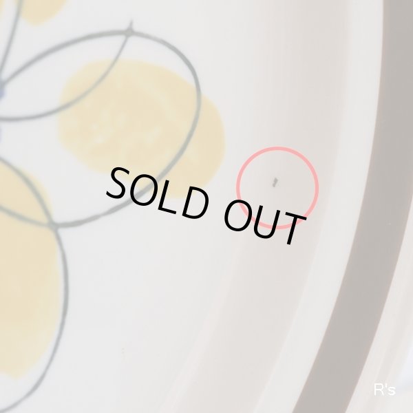 画像6: Sone　ソネチャイナ　Super　Stone　ハンドル付き27ｃｍプレート　黄色の花柄　未使用品（ミ2830）