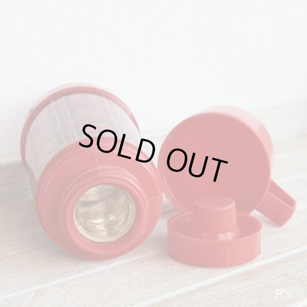 画像4: Aladdin　アラジン　コンパクト水筒　魔法瓶　タータンチェック　赤　ユーズド品（イ2818）