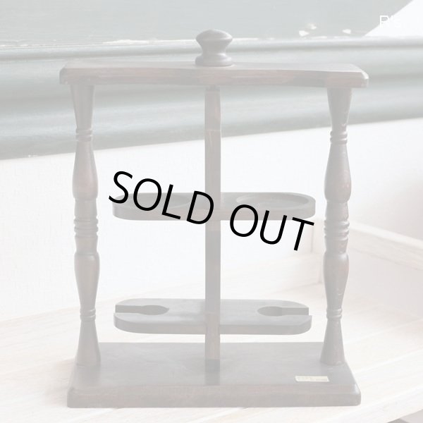 画像2: レトロ　木製　回転式グラススタンド　ウイスキーグラス2客＆ワイングラス2客セット　展示品(g5319)