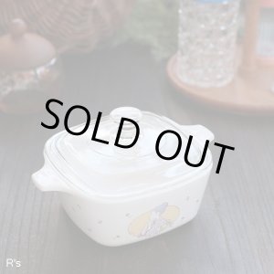 画像: コーニング　角型両手鍋　700ｍｌ　林静一デザイン　女性の横顔　未使用品　(N499)