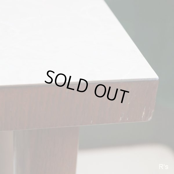 画像3: レトロ　大理石調デコラ貼り　木製　サイドテーブル　ユーズド品（店1106）