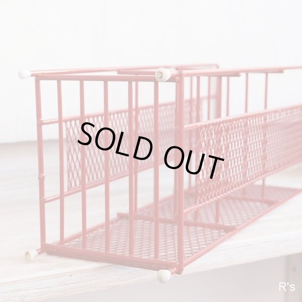 画像7: レトロ　スチール3段ラック　赤　ユーズド品（店1183）