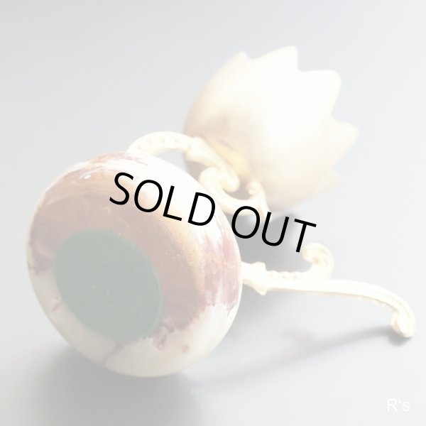 画像6: ヨーロピアン　オニキスベースのアンティーク風　小さなインテリア　ユーズド品（店4009）