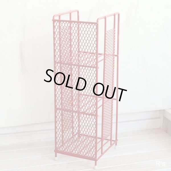 画像5: レトロ　スチール3段ラック　赤　ユーズド品（店1183）