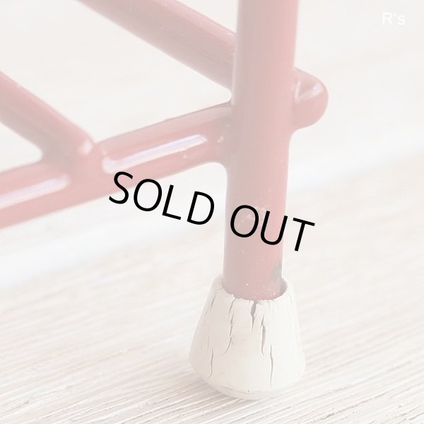 画像4: レトロ　スチール3段ラック　赤　ユーズド品（店1183）