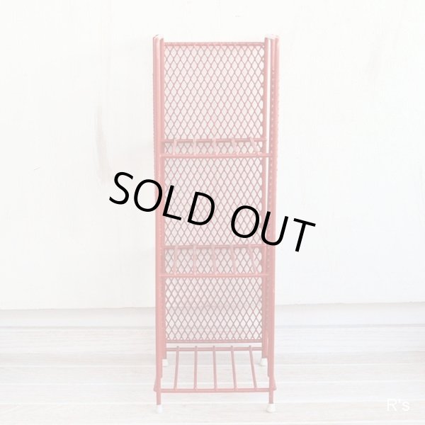 画像3: レトロ　スチール3段ラック　赤　ユーズド品（店1183）