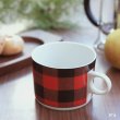 画像1: STUDIO　NOVA　Buffalo　Plaid　Red　マグカップ　チェック柄　未使用品