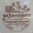 画像6: レトロ　Crown　Manor　ストーンウェア　26ｃｍプレート　花柄　未使用品（サ2163）