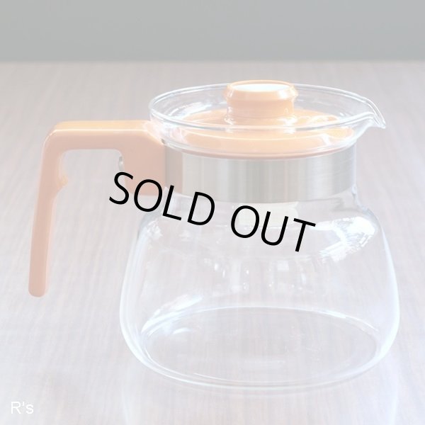 画像5: HARIO　ハリオ　耐熱ガラス　ティー・コーヒーポット　オレンジ　未使用品(Q1634)