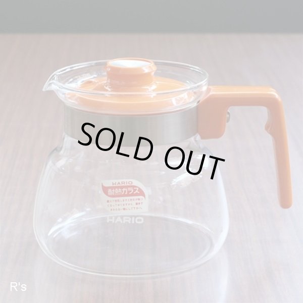 画像2: HARIO　ハリオ　耐熱ガラス　ティー・コーヒーポット　オレンジ　未使用品(Q1634)