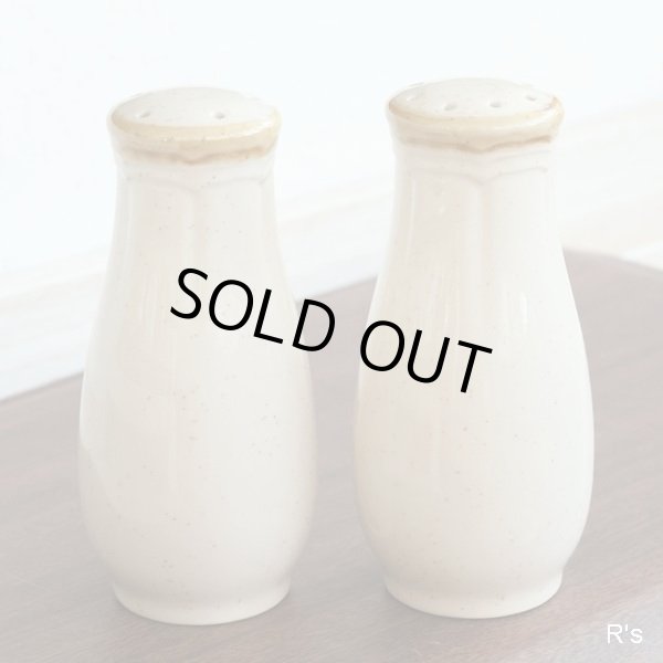 画像2: レトロ　Crown　Manor　HANDPAINTED　ストーンウェア　ソルト＆ペッパーケース　塩コショウ入れ　未使用品(A2228)