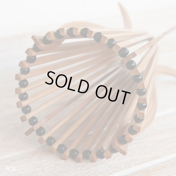 画像5: レトロ　竹製　黒珠　フラワーベース　ユーズド品（店253）