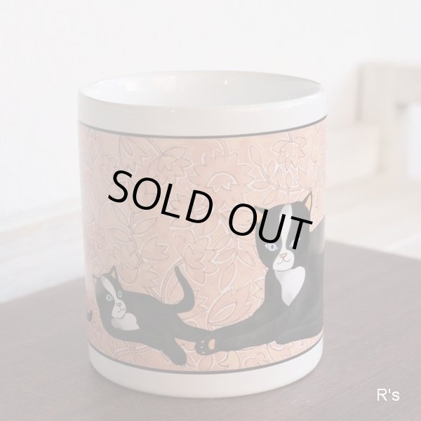 画像3: レトロ　マグカップ　黒猫柄　未使用品 (s1387)