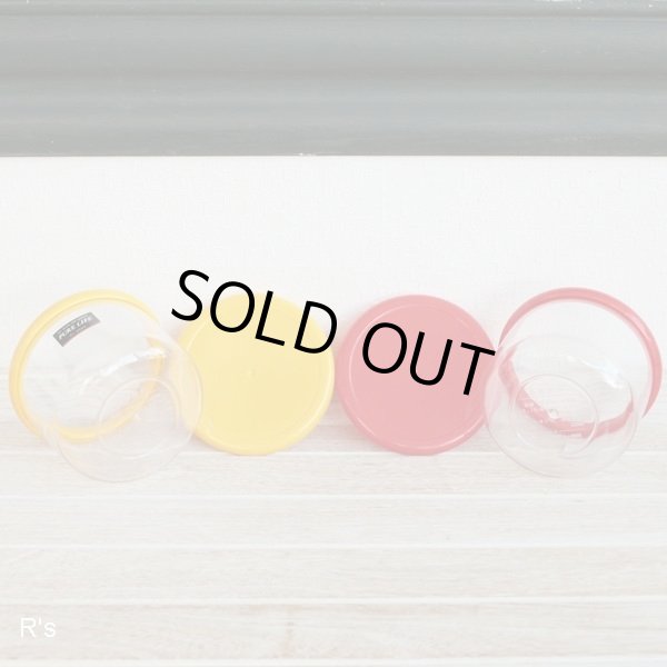 画像6: SHALME　WARE　レトロ　キャニスター2個セット　イエロー＆レッド　PURE　LIFE　グリーンのカゴ付き　未使用品（冷3182）