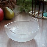 画像: HOYA　GLASS　ホヤグラス　17ｃｍ　持ち手付きガラスボウル　未使用品 (YY 5415)