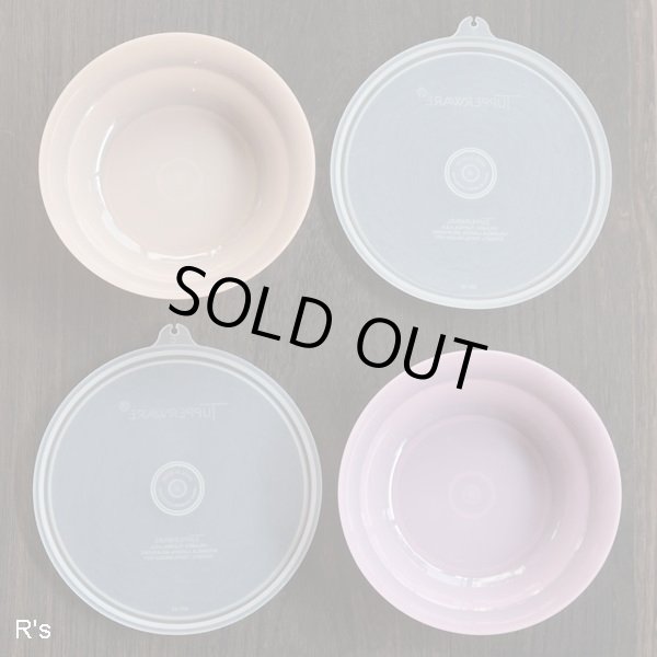 画像3: タッパーウェア　フラワーボール（大）ペアセット　蓋付きボウル2色セット　ユーズド品 (PP 4309)