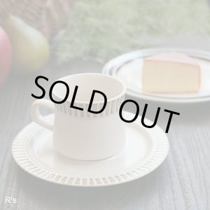 画像: KASUGA　ストーンウェア　SHOWA　コーヒーカップ＆ソーサー　599　未使用品（YY3594）