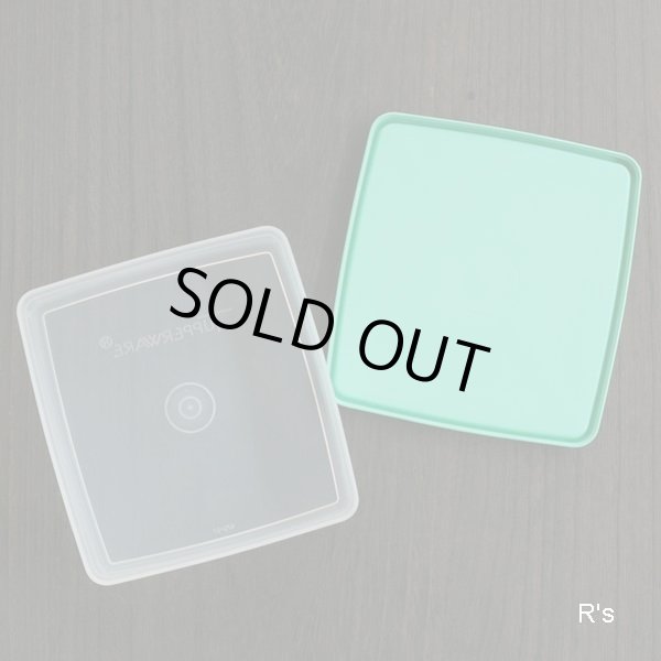 画像3: タッパーウェア　冷蔵ケース　角型保存容器　小　蓋グリーン　未使用品　袋入り