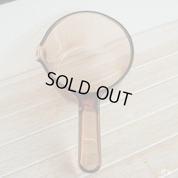 画像6: フランス　VISION　コーニング　ミルクパン　ガラス片手鍋　アンバー　未使用品（RR3184）