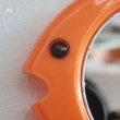 画像2: レトロ　魚型ミラー　壁掛け鏡　オレンジ（箱13　2846）