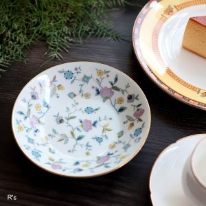 画像: ノリタケ　Contemporary　コンテンポラリー　14ｃｍプレート　草花柄　ユーズド品 (d1280)