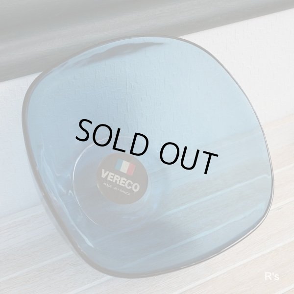 画像3: フランス　VERECO　ベレコ　21ｃｍ　ガラスボウル　ブルー　未使用品（オ3947）