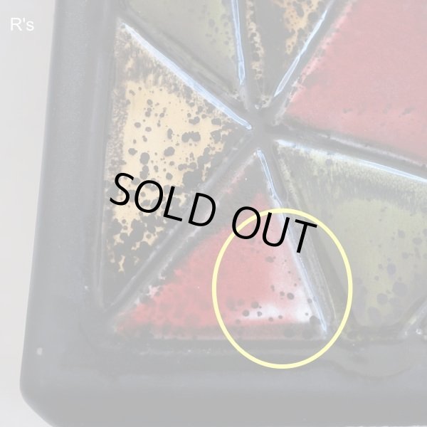 画像4: レトロ　陶器製　角型　フラワーベース　モザイク　ユーズド品（店2189）