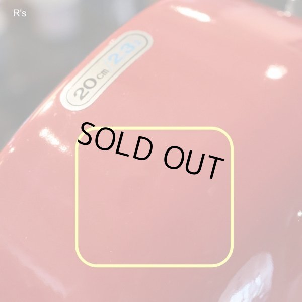 画像6: 富士ホーロー　ハニーウェア　レトロ　ホーロー両手鍋　赤　2.3L　未使用品（3A3762）