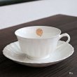 画像2: ノリタケ　Studio　Collection　スタジオコレクション　BONE　CHINA　ティーカップ＆ソーサー　白　花びら　未使用品