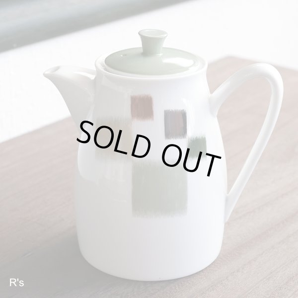 画像2: ノリタケ　レトロ　急須　ポット　グリーン　未使用品 (p 6107)