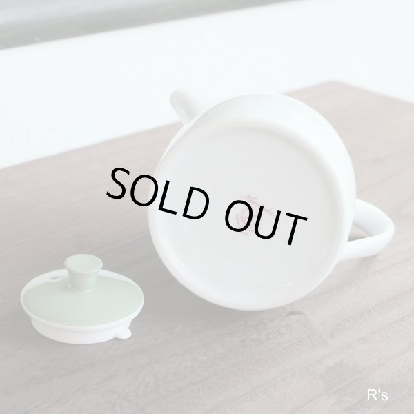 画像6: ノリタケ　レトロ　急須　ポット　グリーン　未使用品 (p 6107)