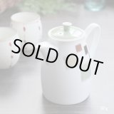 画像: ノリタケ　レトロ　急須　ポット　グリーン　未使用品 (p 6107)