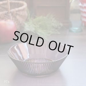 画像: Sasaki　Glass　佐々木硝子　ガラスボウル　19ｃｍ　パープル　花火　未使用品(5A 6153)