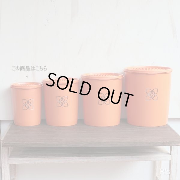 画像8: タッパーウェア　デコレーター　丸型保存容器　1.2L　柄付オレンジ　未使用品（冷6164）