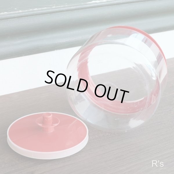 画像4: タッパーウェア　デコレータージャー＃3　丸型密閉保存容器　クランベリー　ユーズド品