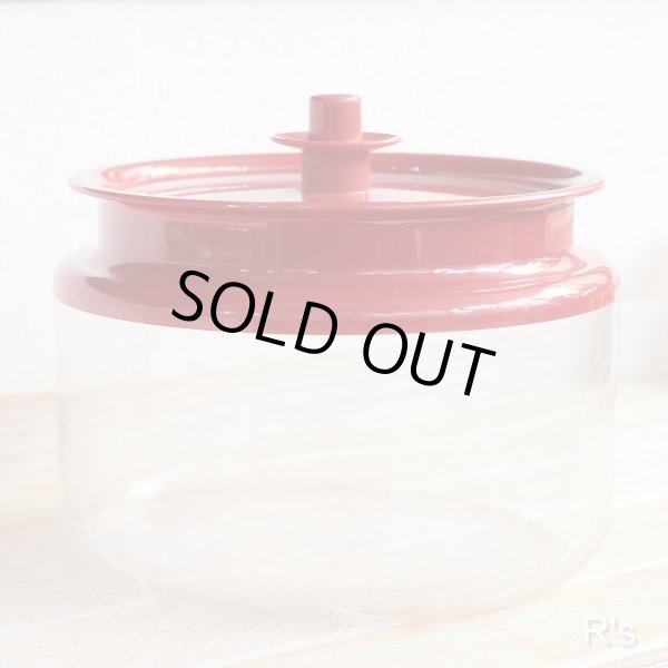 画像2: タッパーウェア　デコレータージャー＃3　丸型密閉保存容器　クランベリー　ユーズド品