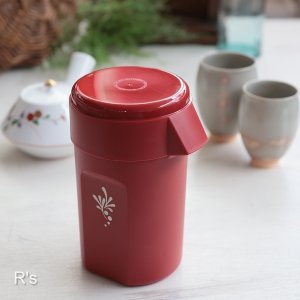 画像: タッパーウェア　マイキャニスター　筒型　密閉保存容器　レッド　590ｍｌ　未使用品 (HH6210)