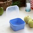画像1: タッパーウェア　角型ケース　角型保存容器　ブルー　450ｍｌ　未使用品 （MM6215）